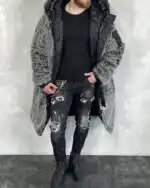 Muška zimska jakna sa krznom OPJ 3616 - Slika 3