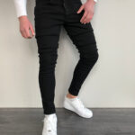 Crne muške farmerke slim fit PZR 9011