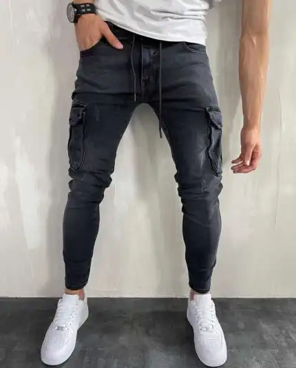 Muške teksas džeparice crne boje slim fit CLS 7700