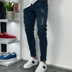 Muške tamnoplave farmerke slim fit PZR 9056