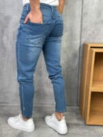 Muške farmerke plave boje slim fit PZR - Slika 6