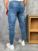 Muške farmerke plave boje slim fit PZR - Slika 5