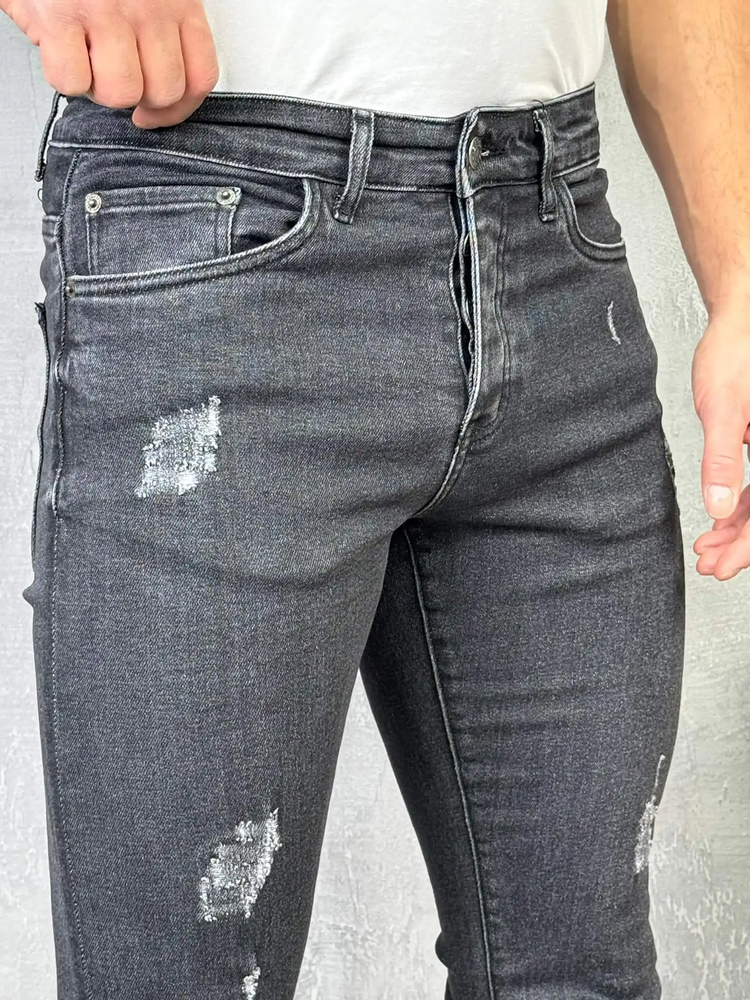 crne muske farmerke slim fit sa uskom nogavicom pzr9023 6