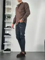 Muške elegantne sebago cipele od prave brušene kože TER 1624 - Slika 15