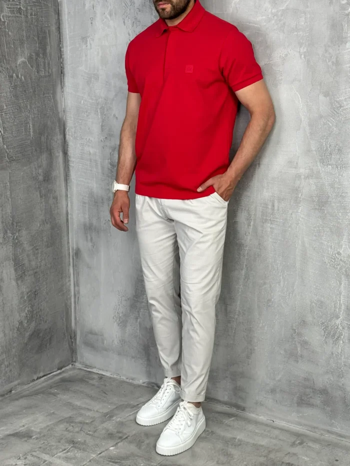 muska polo majica crvena pzr6393 slika 3