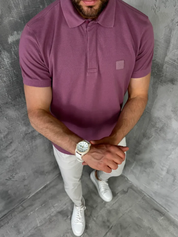 muska polo majica lila pzr6393 slika 1
