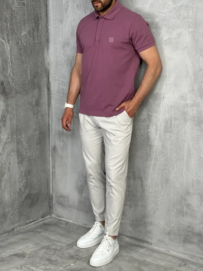 muska polo majica lila pzr6393 slika 2
