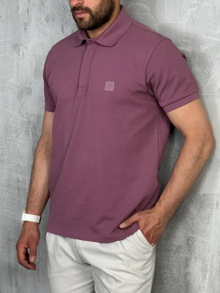 muska polo majica lila pzr6393 slika 3