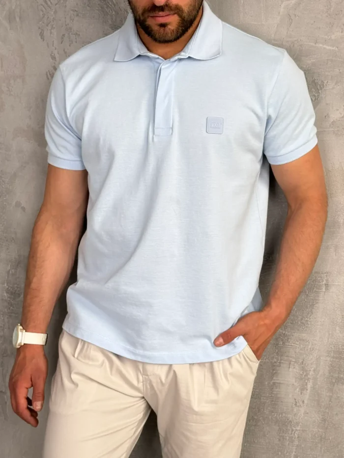 muska polo majica svetlo plava pzr6393 slika 1