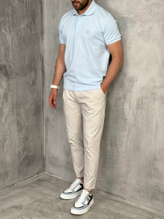 muska polo majica svetlo plava pzr6393 slika 3