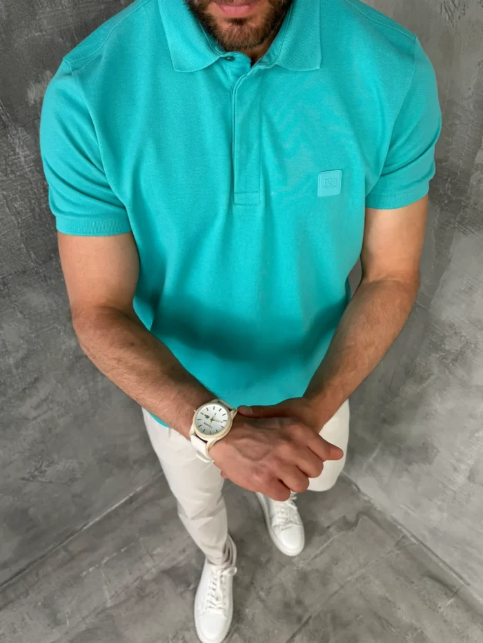 muska polo majica tirkizna pzr6393 slika 1