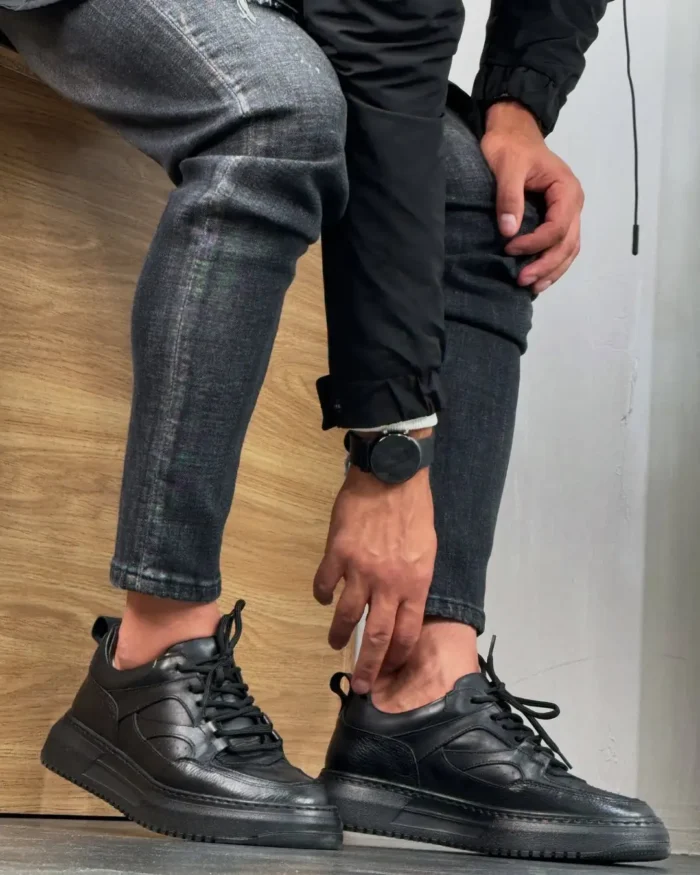 muske crne patike kozne ter8511 slika 1