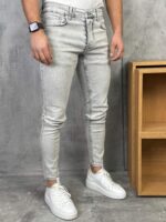 Muške slim fit svetlosive farmerice PZR model