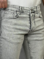 Muške slim fit svetlosive farmerice PZR model - Slika 2