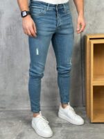 Muške slim fit farmerice sa pocepanim detaljima – više boja - Slika 22