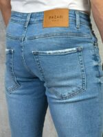 Muške svetlo plave slim fit farmerice PZR - Slika 2