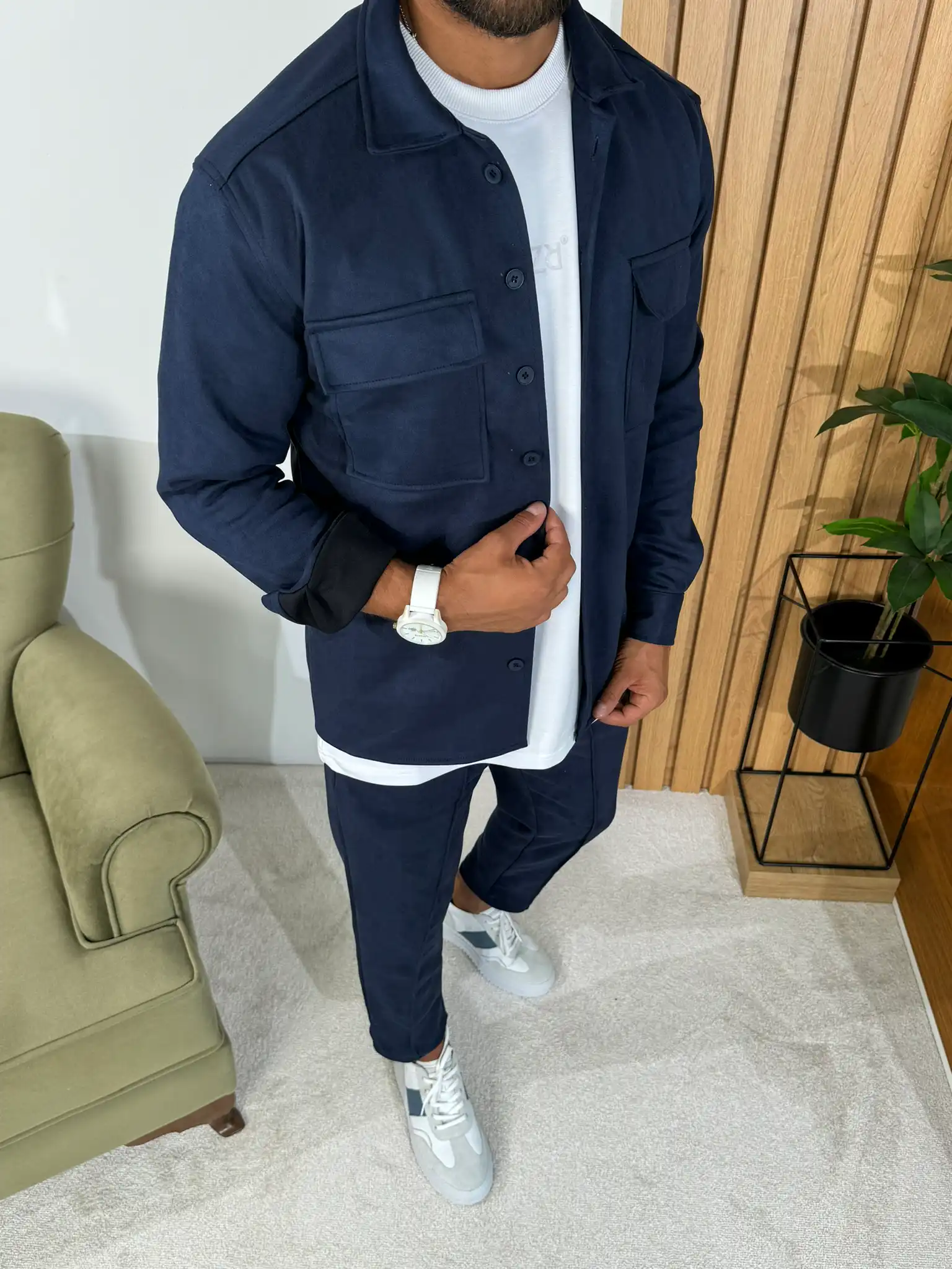 muski-komplet-pantalone-i-kosulja-1006-teget-2 Muški komplet pantalone i košulje ALM 1006 - Slika 1