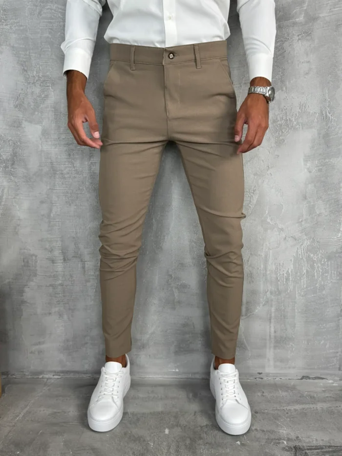 Muške braon pantalone PZR 3777 - Image 5