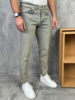 Muške slim fit farmerice sa ispranim efektom – više boja - Slika 16