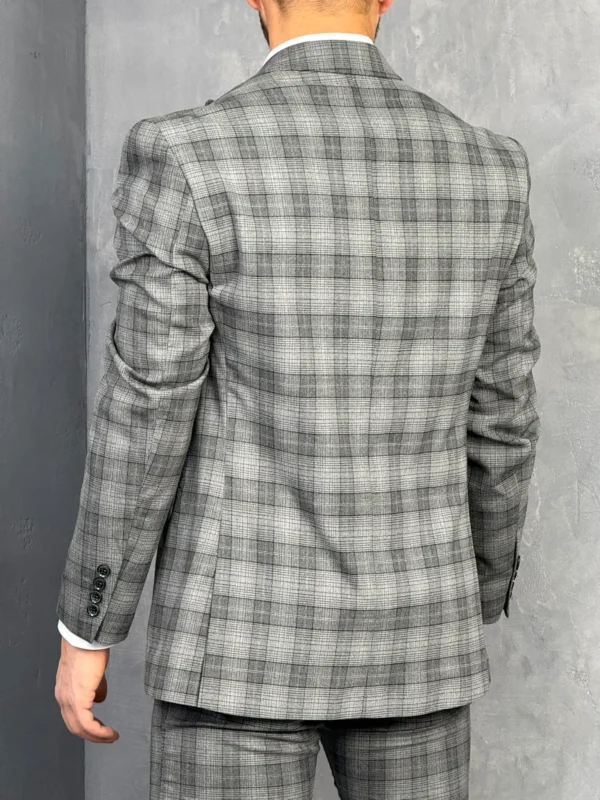 muski karirani sako sivi sportsko elegantni s030 slika 2