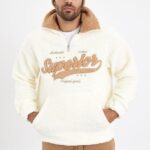 Bela plišana dukserica sa printom 'Superior' – Muški beli plišani duks sa velikim natpisom "Superior" na prednjoj strani, savršen za casual stajling.