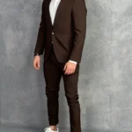 Muško odelo u braon boji PZR3054