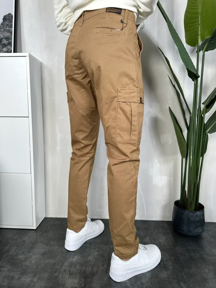 muske pantalone dzeparice oker pzr2453 slika 4