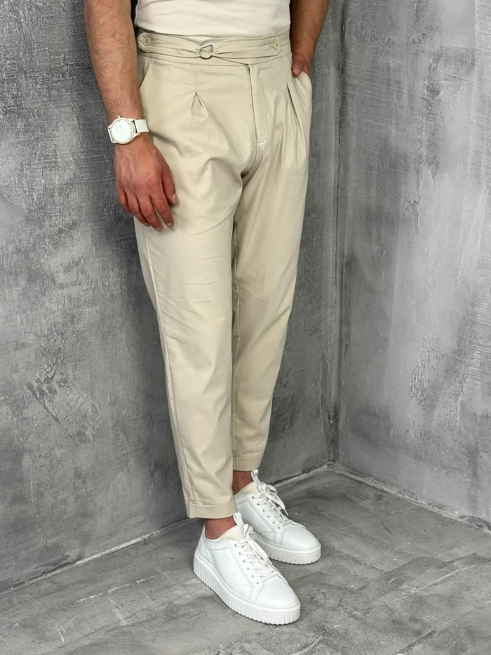 moderne muske pantalone sa podesivim pojasom bez pzr9446 slika 8