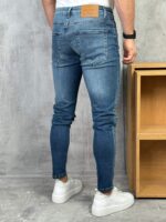 Muške slim fit farmerice sa grebanim detaljima – PZR - Slika 2