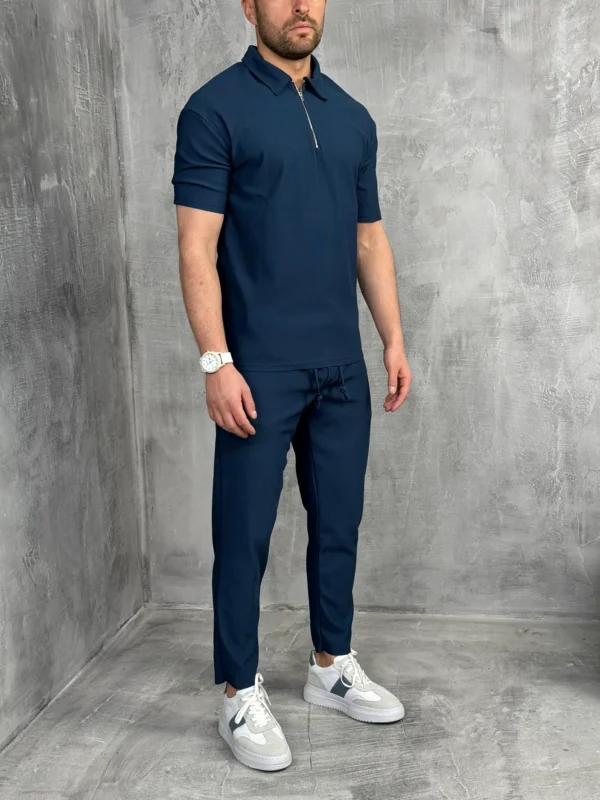 muski letnji komplet majica i pantalone teget pzr1008 slika 1