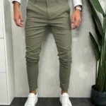 Muške elegantne pantalone slim fit