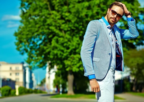 blavi sako i pantalone