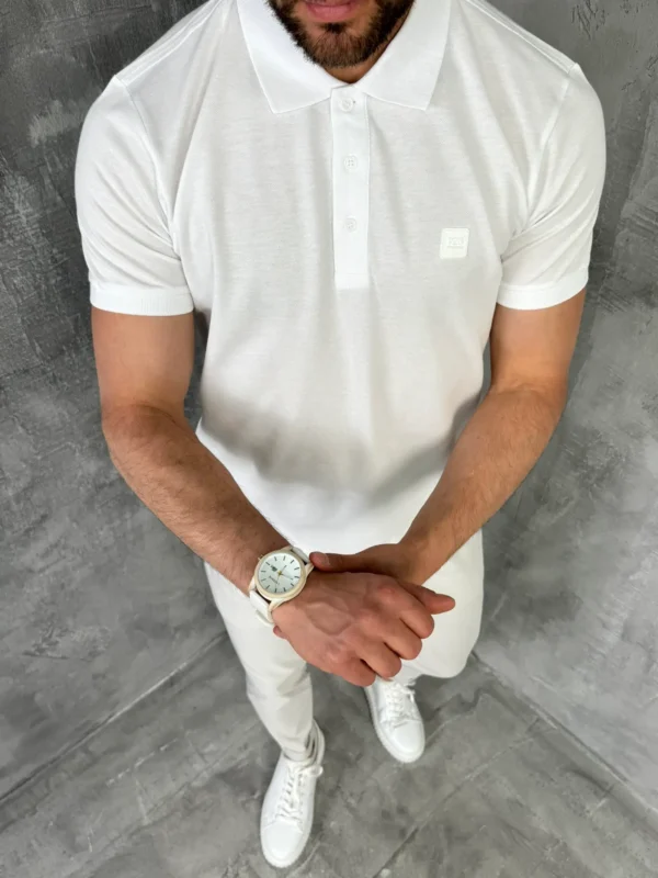 muska polo majica bela pzr6493 slika 1