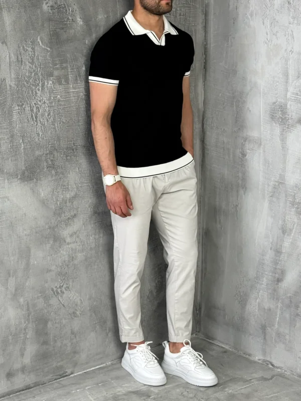 muska polo majica elegantna crna boja cc7788 slika 2
