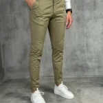 Muške elegatne pantalone od kepera slim fit PZR8300