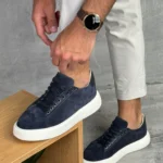 Muške patike od prirodne kože sa belim đonom DST8730