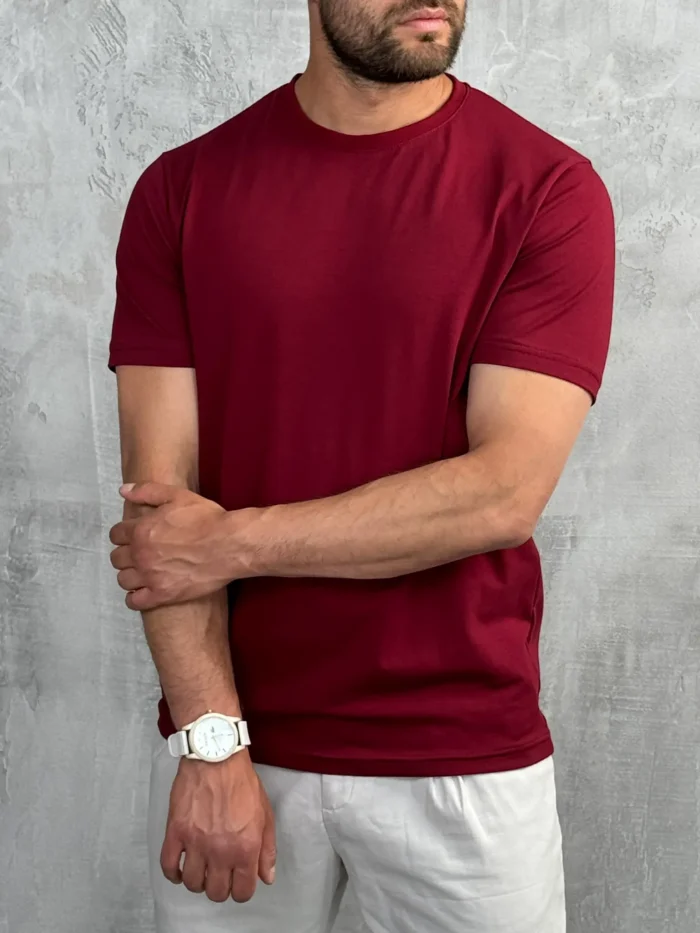 muska pamucna majica bordo pzr5500 slika 1