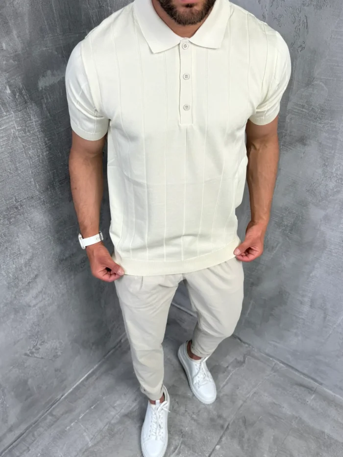 muska polo majica bez boja pletena pbk5032 slika 1