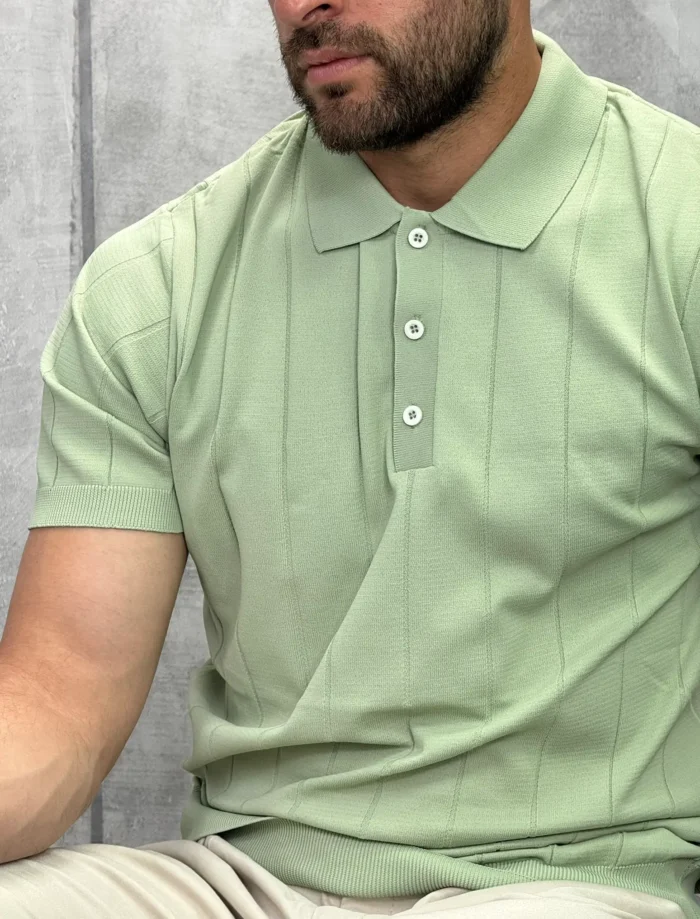 muska polo majica kivi boja pletena pbk5032 slika 1