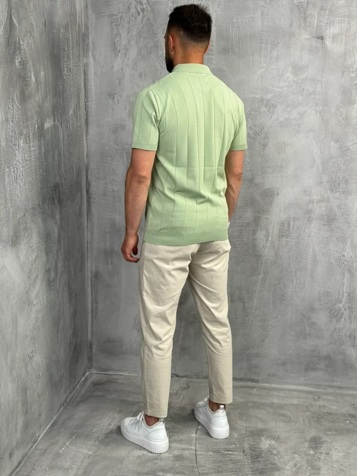 muska polo majica kivi boja pletena pbk5032 slika 4