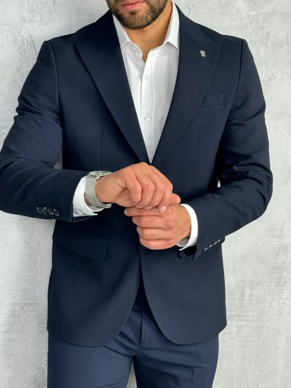 musko odelo teget pzr1365 klasicno kopcanje slika 2