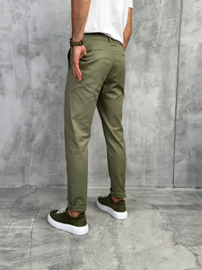 letnje pantalone muske maslinaste pamucne pzr5060 slika 4