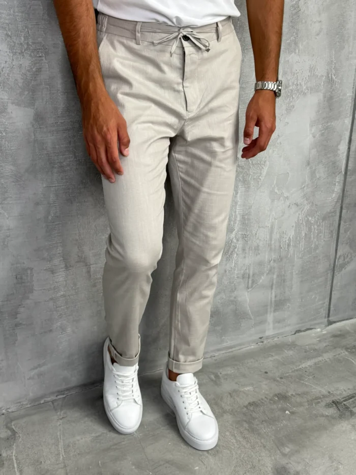 letnje pantalone muske sive pamucne pzr5060 slika 2