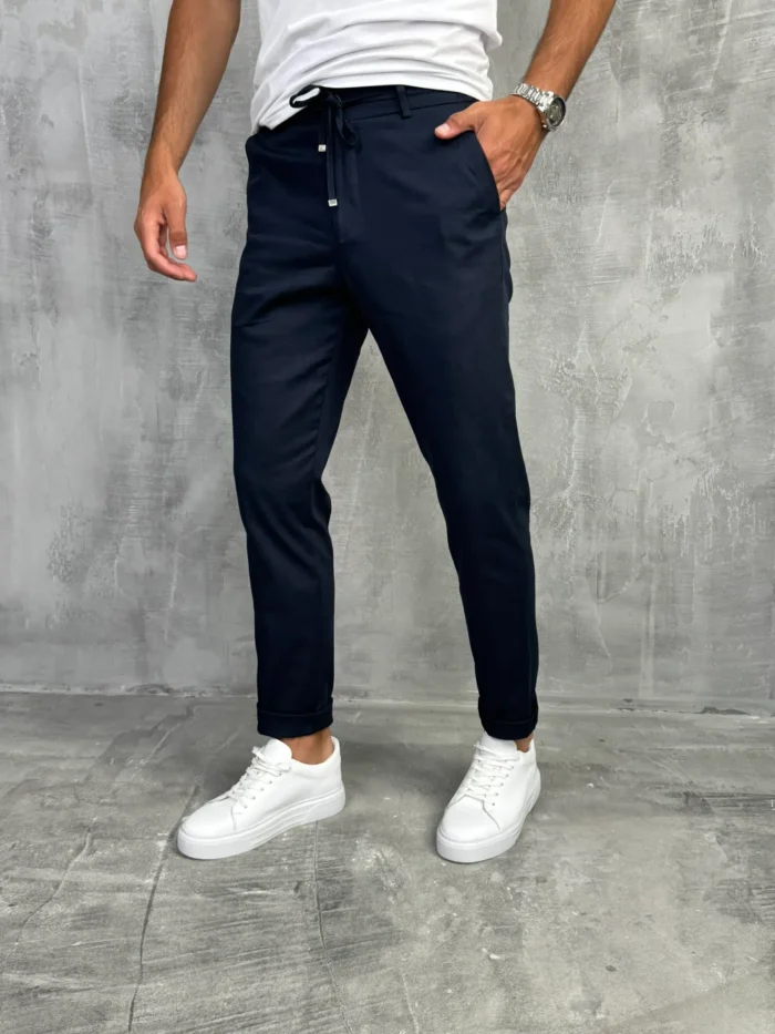 letnje pantalone muske teget pamucne pzr5060 slika 1