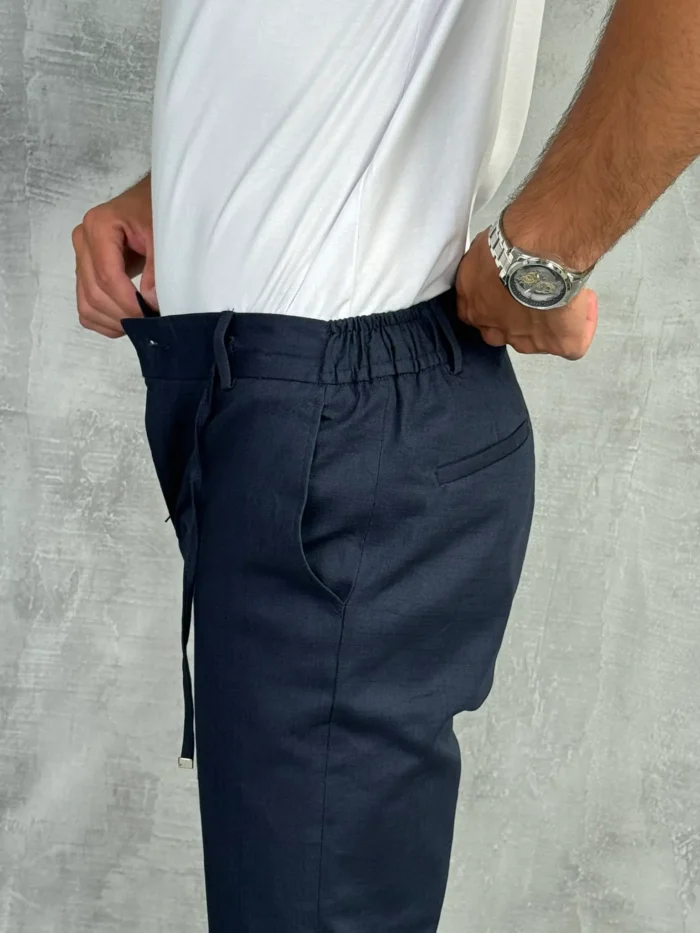 letnje pantalone muske teget pamucne pzr5060 slika 2