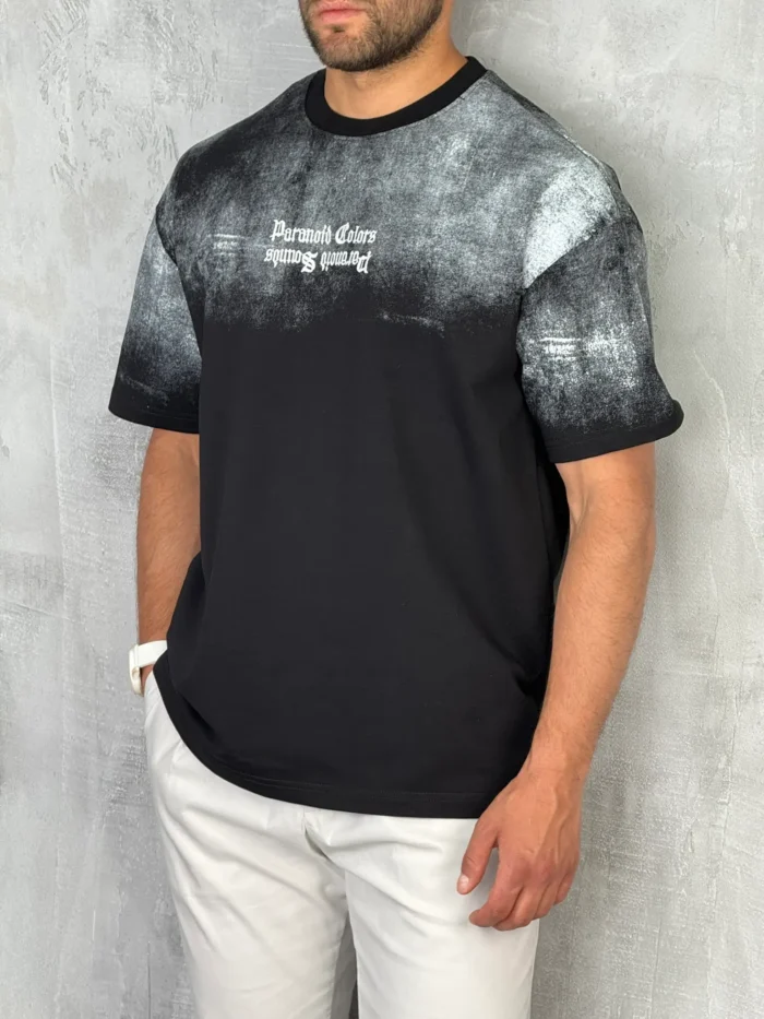 muska majica oversized crna kb4139 slika 2