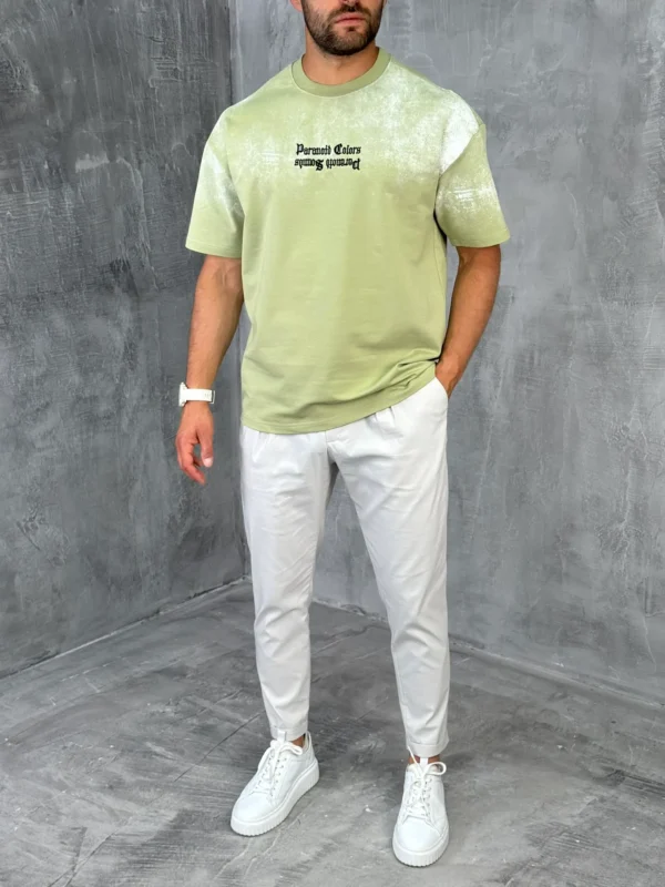 muska majica oversized svetlo zelena kb4139 slika 4