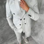 Muško odelo na pruge - svetlosivo