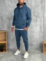 Muške komplet trenerke od premium pamuka sa kapuljačom