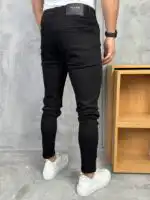 Muške jednobojne slim fit farmerice – klot model - Slika 26